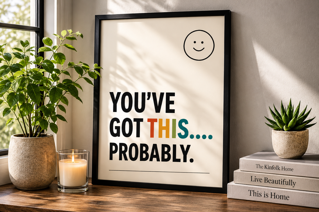 You’ve Got This Probably Motivational Poster | Positive Minimalist Wall Art Print