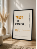 Trust The Process Motivational Poster | Positive Minimalist Wall Art Print