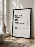 Trust The Process Motivational Poster | Positive Minimalist Wall Art Print