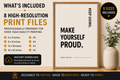Make Yourself Proud Monochrome Printable Wall Art | Digital Download