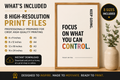 Focus On What You Can Control Printable Wall Art | Digital Download