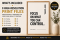 Focus On What You Can Control Monochrome Printable Wall Art | Digital Download